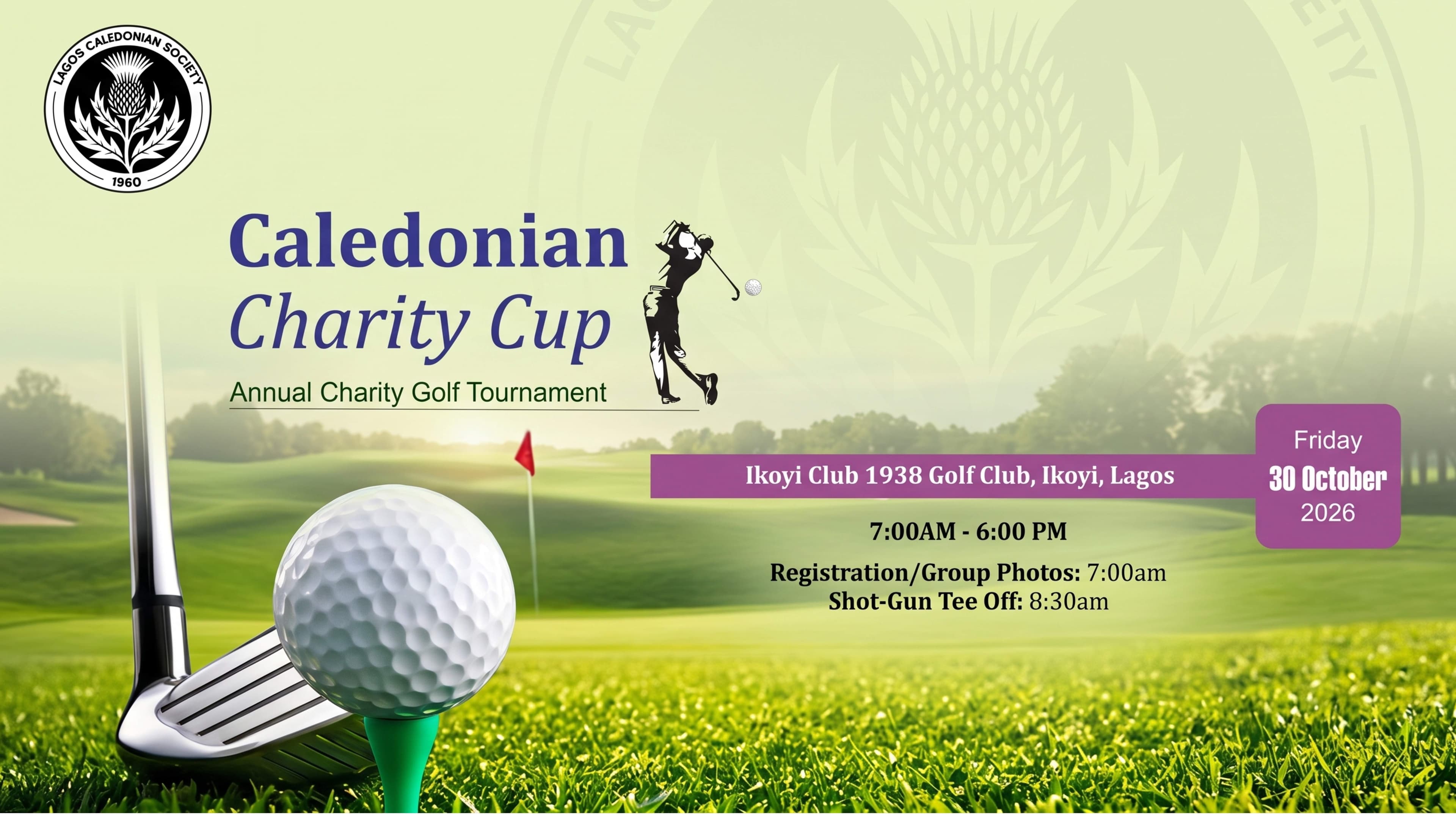 Caledonian Charity Cup Returns to Ikoyi Club 1938 Golf Club on 30 October 2026