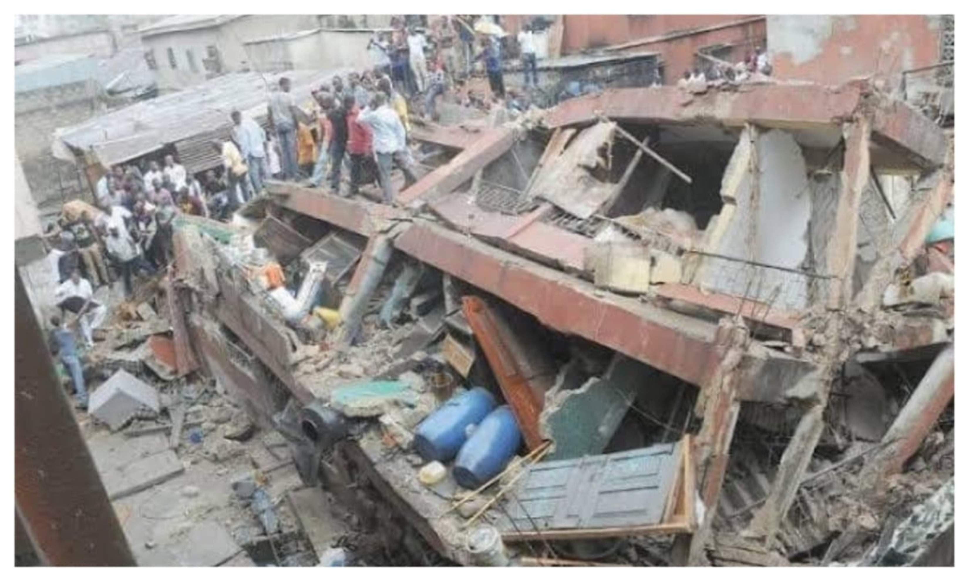 Lagos Building Collapse: 1 Dead, Many Feared Trapped as 2-Storey Site Crumbles in Fadeyi